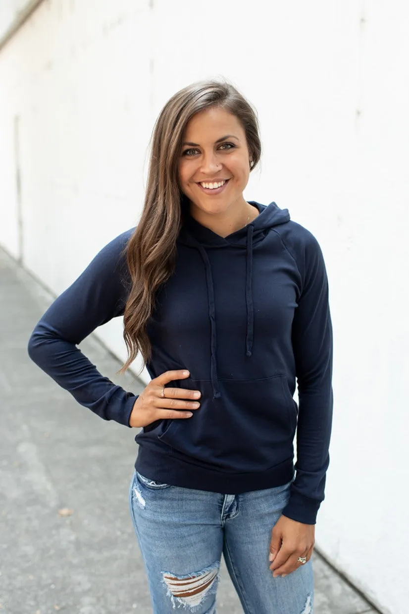 Navy Blue Lightweight Hoodie (SM-2X)