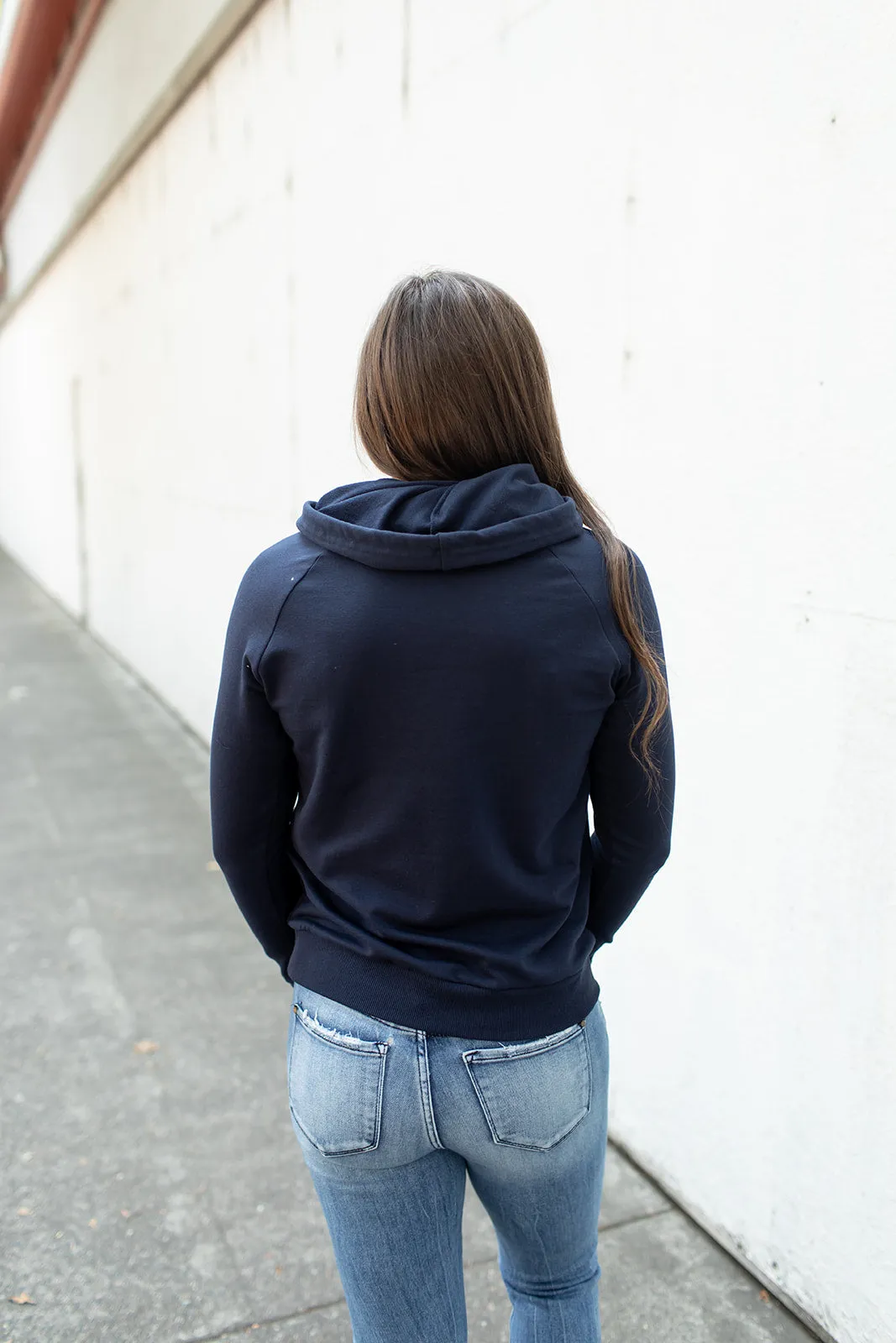 Navy Blue Lightweight Hoodie (SM-2X)