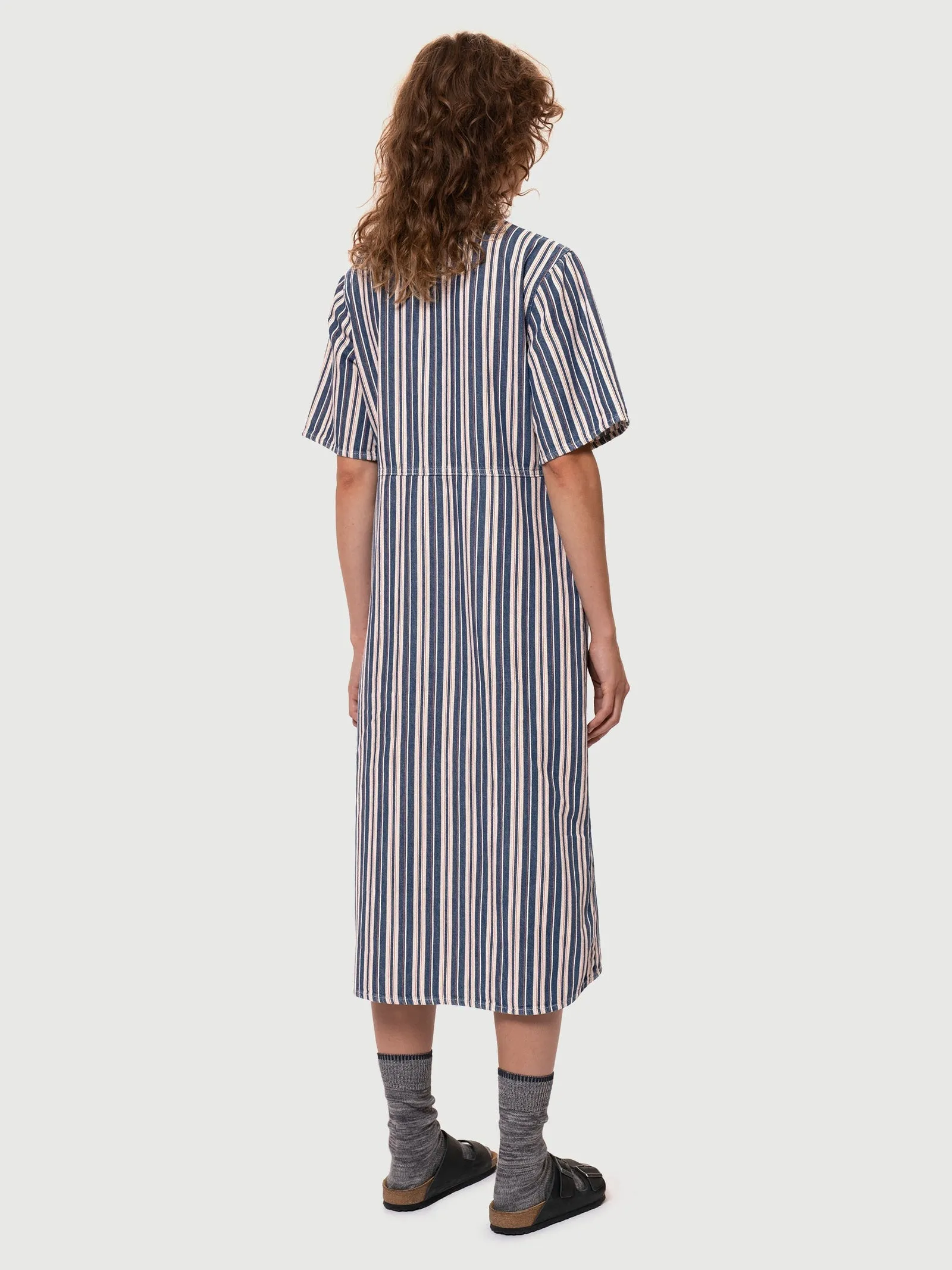 Nudie Jeans - Lotten Denim Dress - Stripe/Red