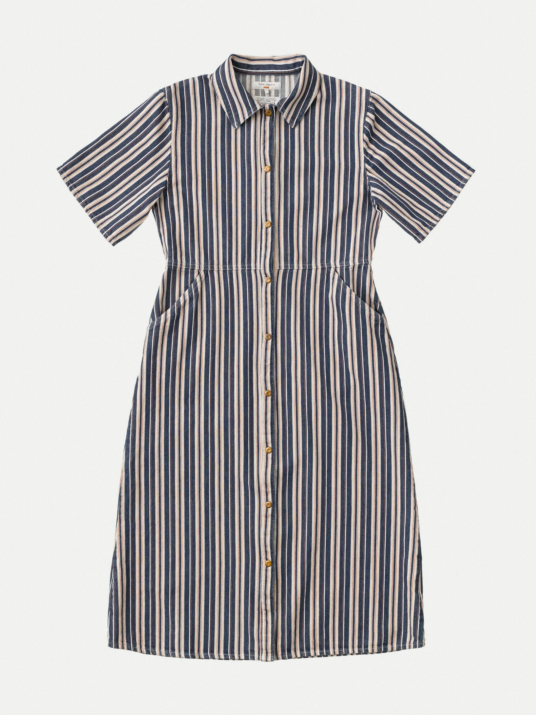Nudie Jeans - Lotten Denim Dress - Stripe/Red