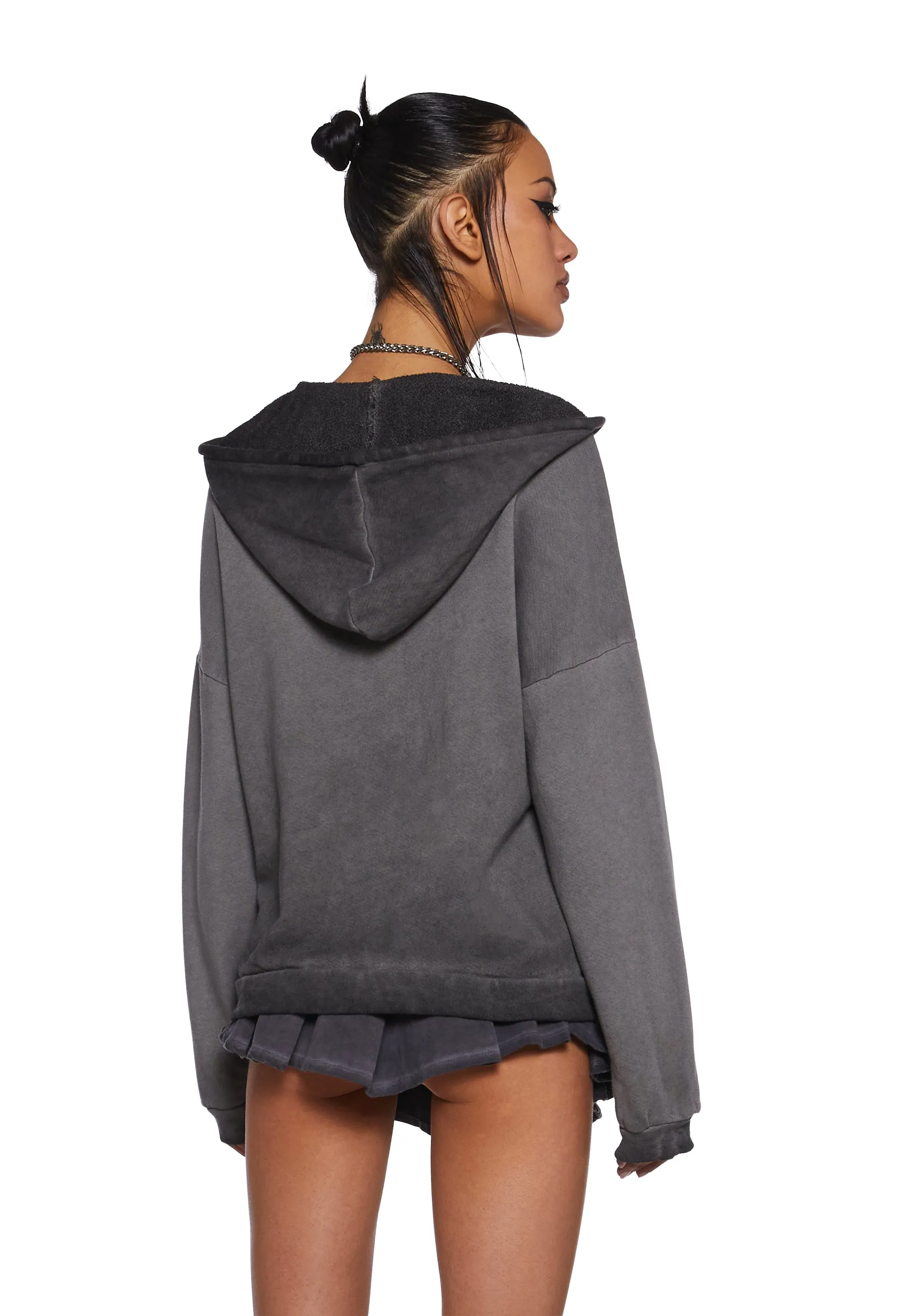 Off Beat Hoodie And Skirt Set
