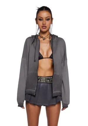 Off Beat Hoodie And Skirt Set