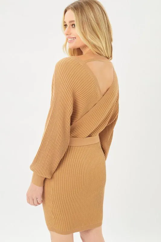 Off Shoulder Knit Dress