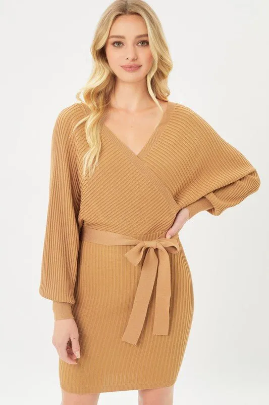 Off Shoulder Knit Dress