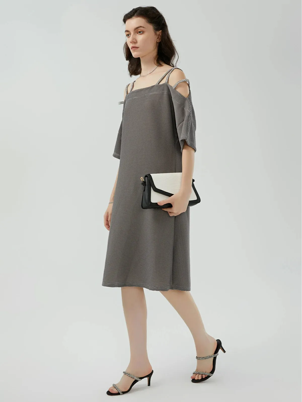 Off Shoulder Straight Loose Dress