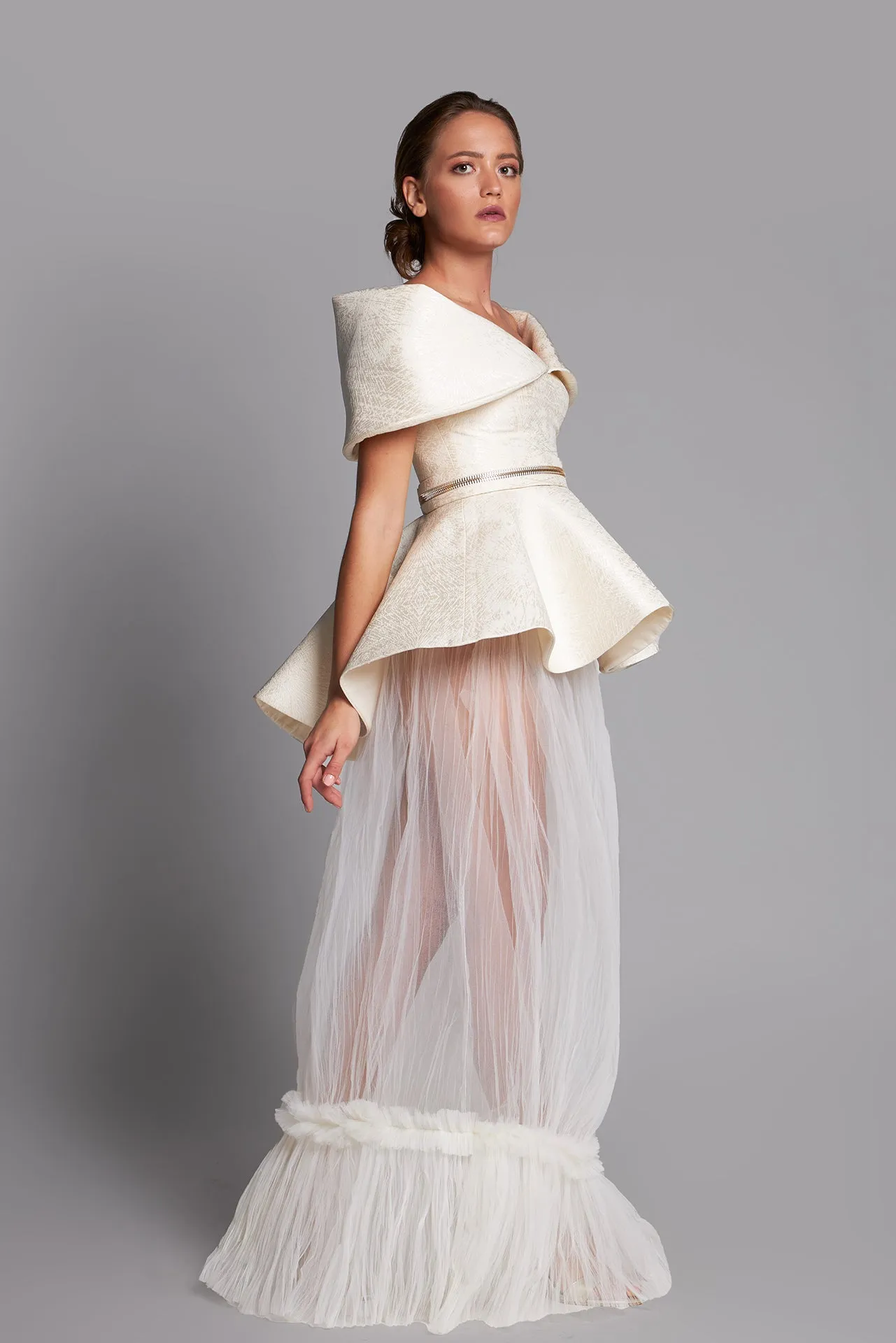 Off-The-Shoulder Peplum Dress