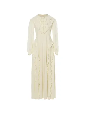 Olivia ruffle long dress