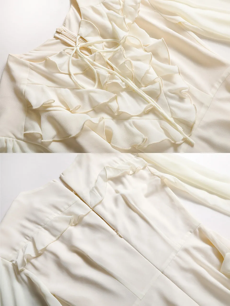 Olivia ruffle long dress
