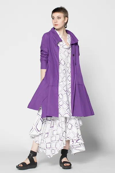 Oslo Dress in Purple Carre Carnaby