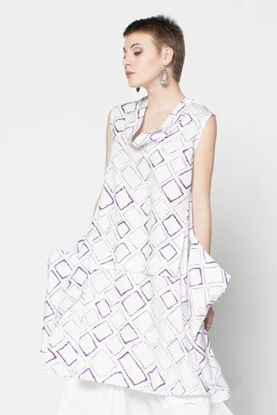 Oslo Dress in Purple Carre Carnaby