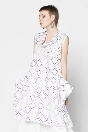 Oslo Dress in Purple Carre Carnaby
