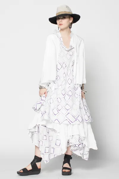 Oslo Dress in Purple Carre Carnaby