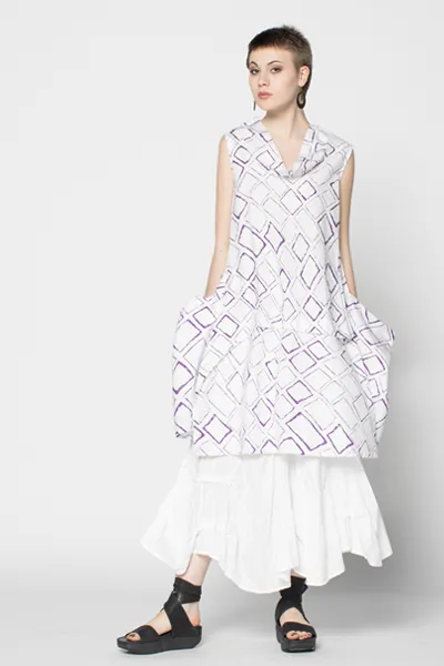 Oslo Dress in Purple Carre Carnaby