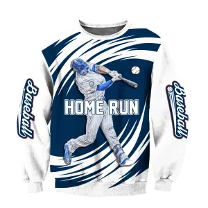 Personalized Name Home Run Baseball All Over Printed Unisex Sweatshirt Hoodie Christmas Shirts