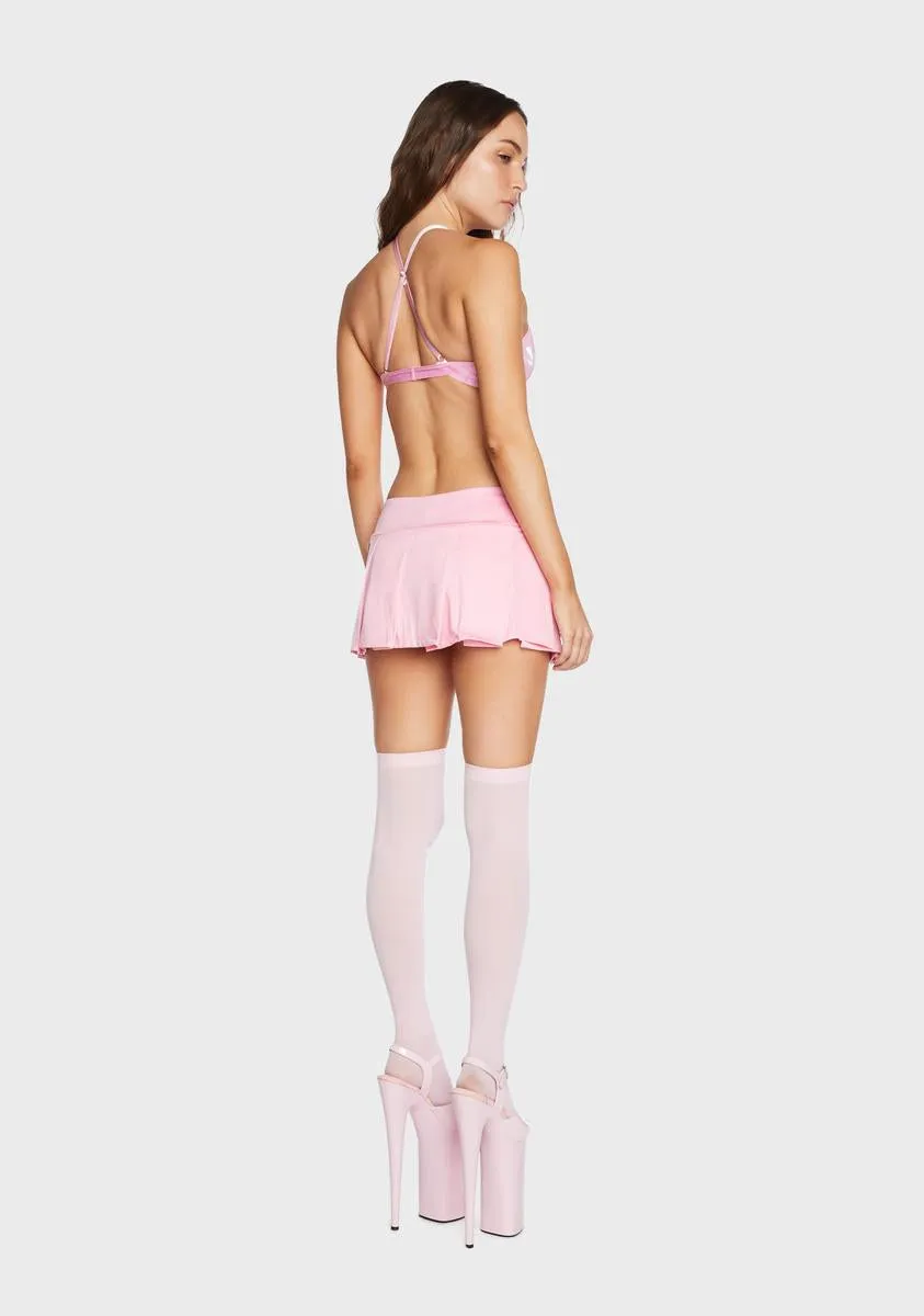Petty Picture Pleated Mini Skirt