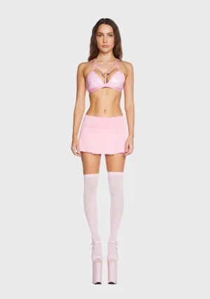 Petty Picture Pleated Mini Skirt