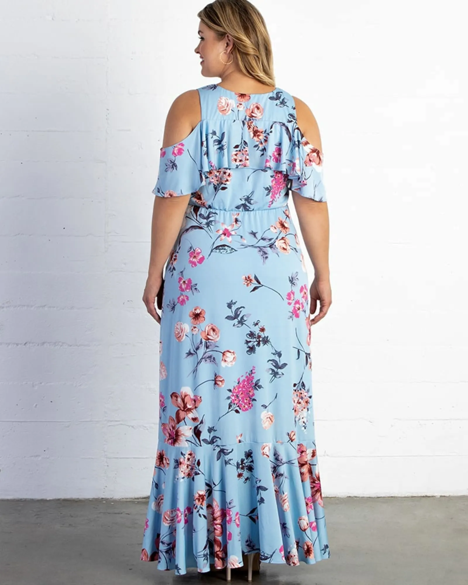 Piper Cold Shoulder Maxi Dress | BREEZY BLUE FLORALS