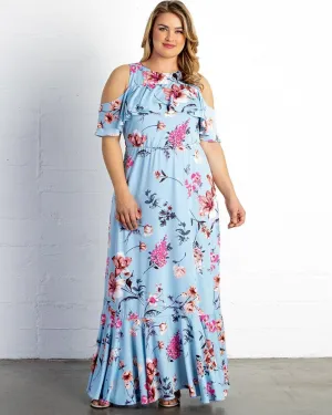 Piper Cold Shoulder Maxi Dress | BREEZY BLUE FLORALS