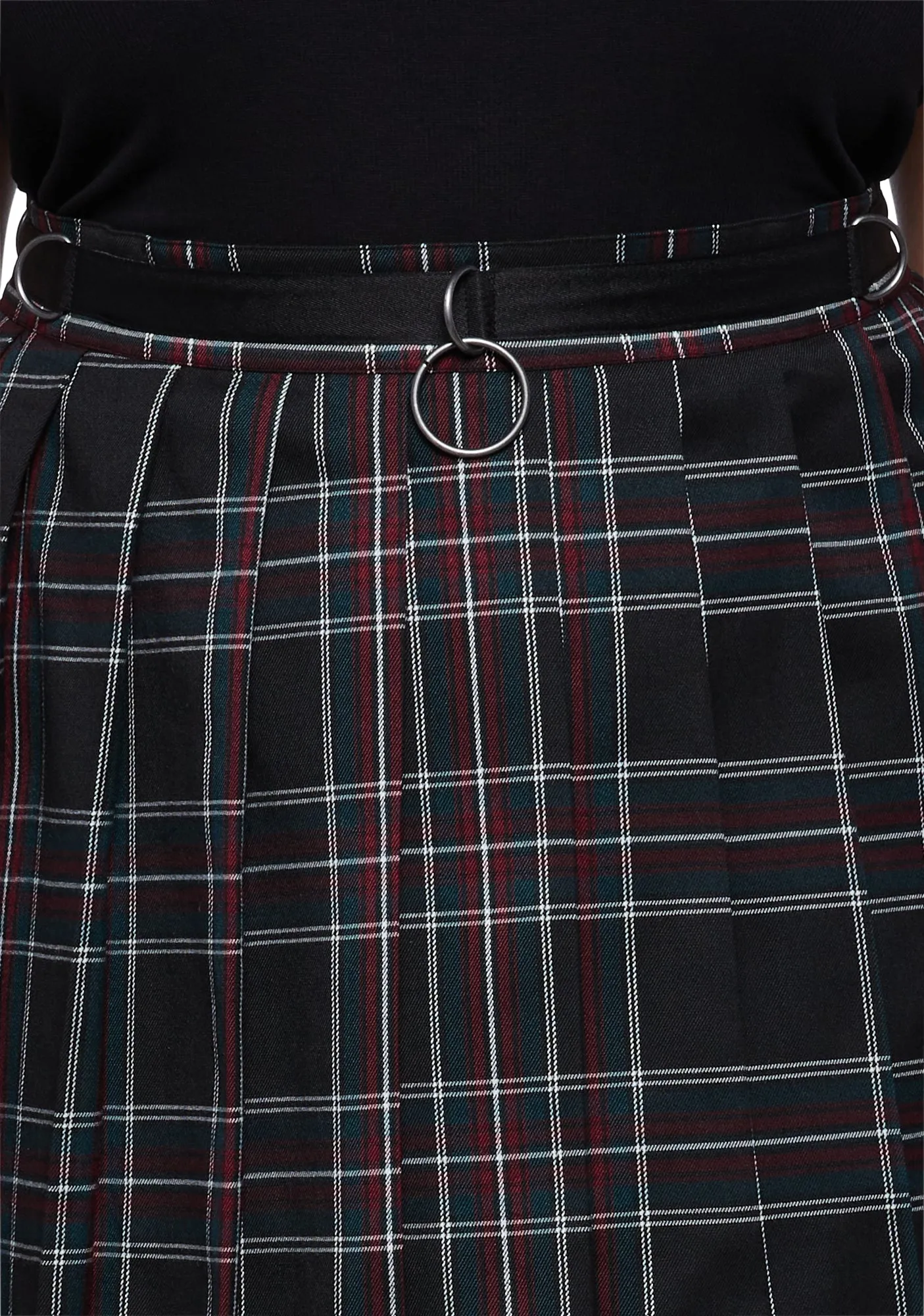 Plus Dress Code Plaid Skirt - Maroon