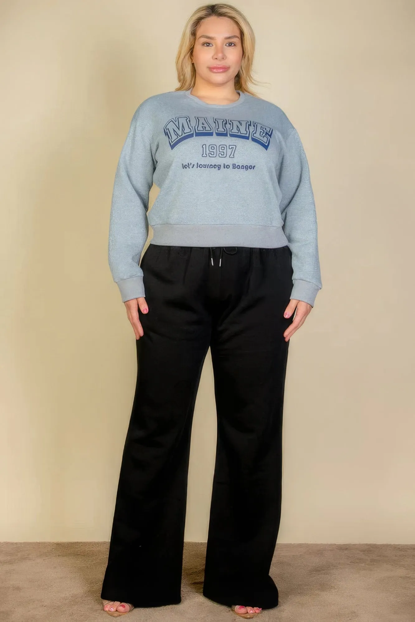Plus Wide leg Sweatpants