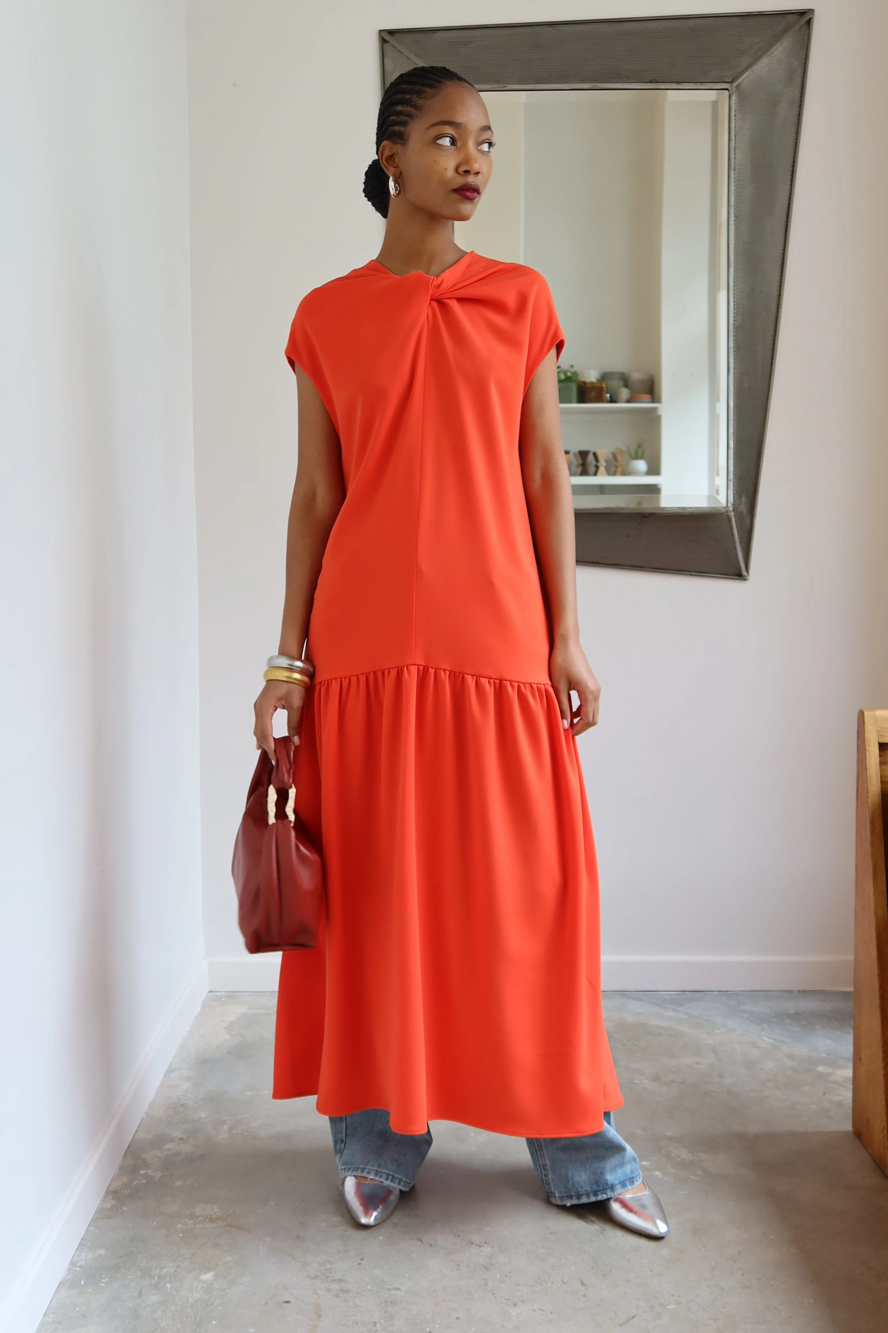 Poppy Drop Waist Maxi Dress