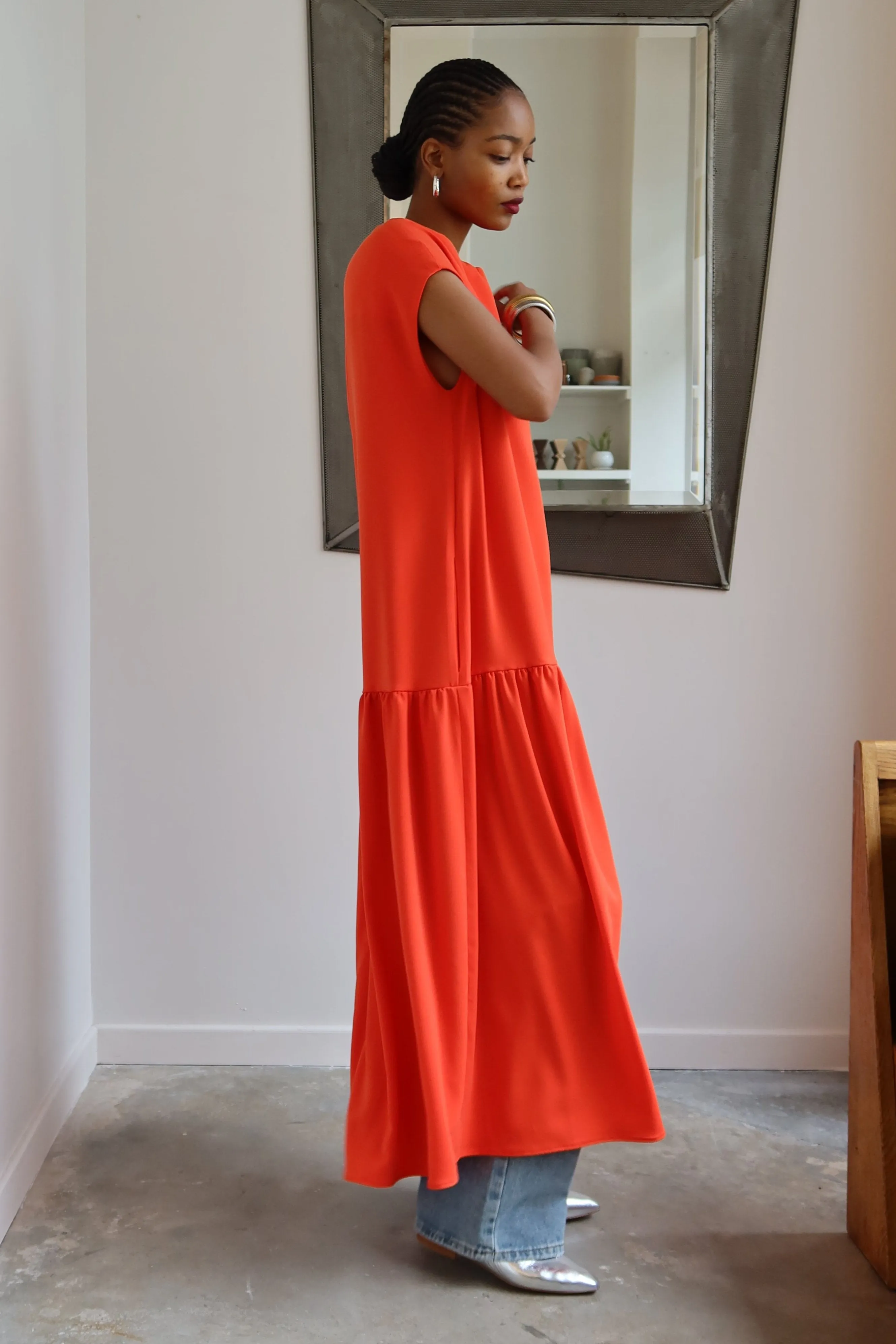Poppy Drop Waist Maxi Dress