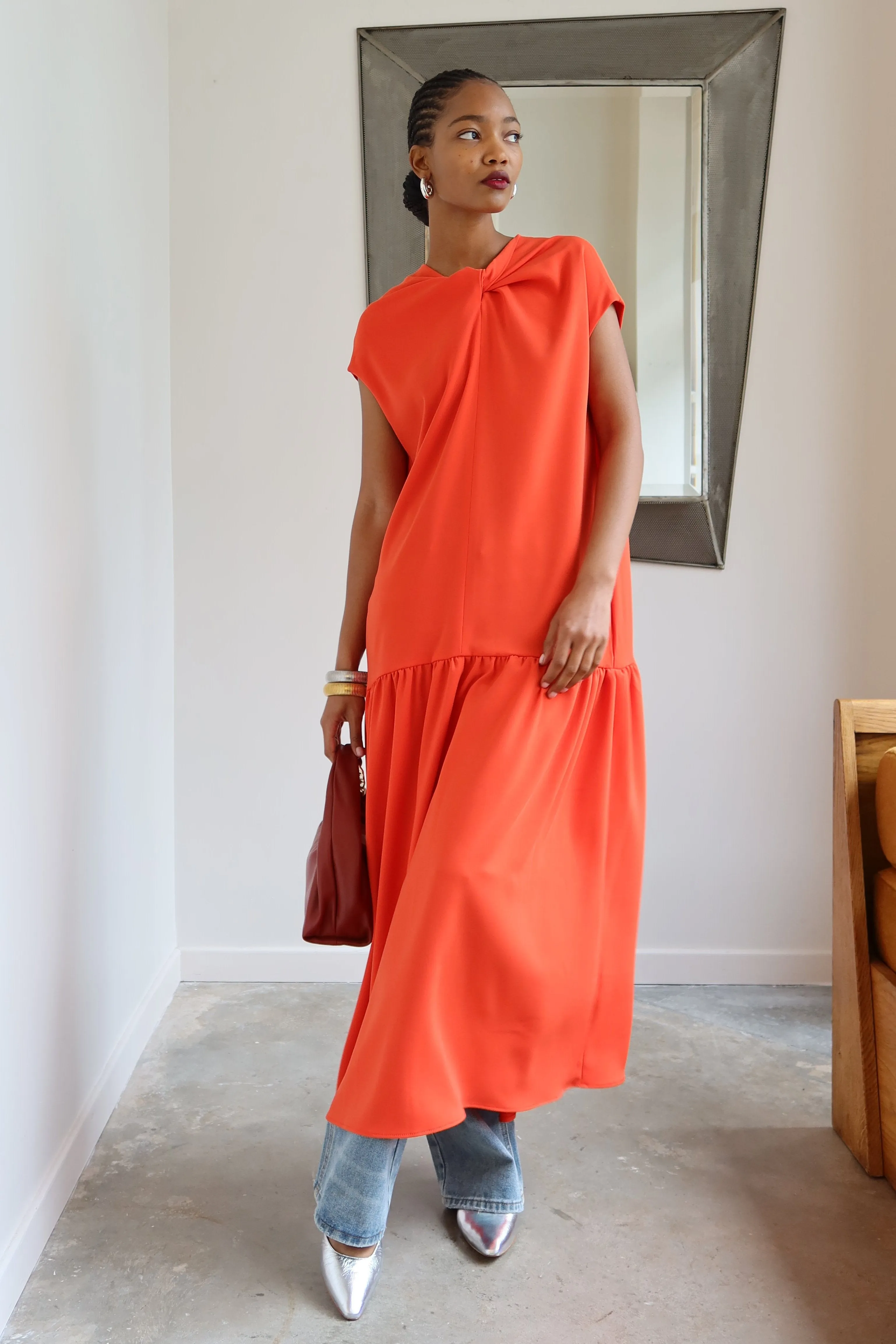 Poppy Drop Waist Maxi Dress