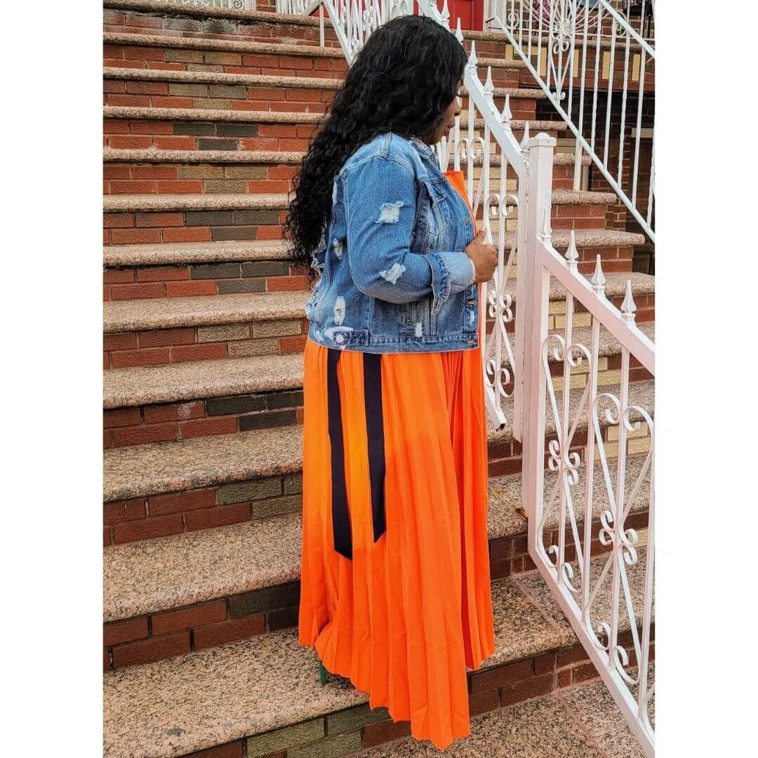 Premium Orange Juice Maxi Dress