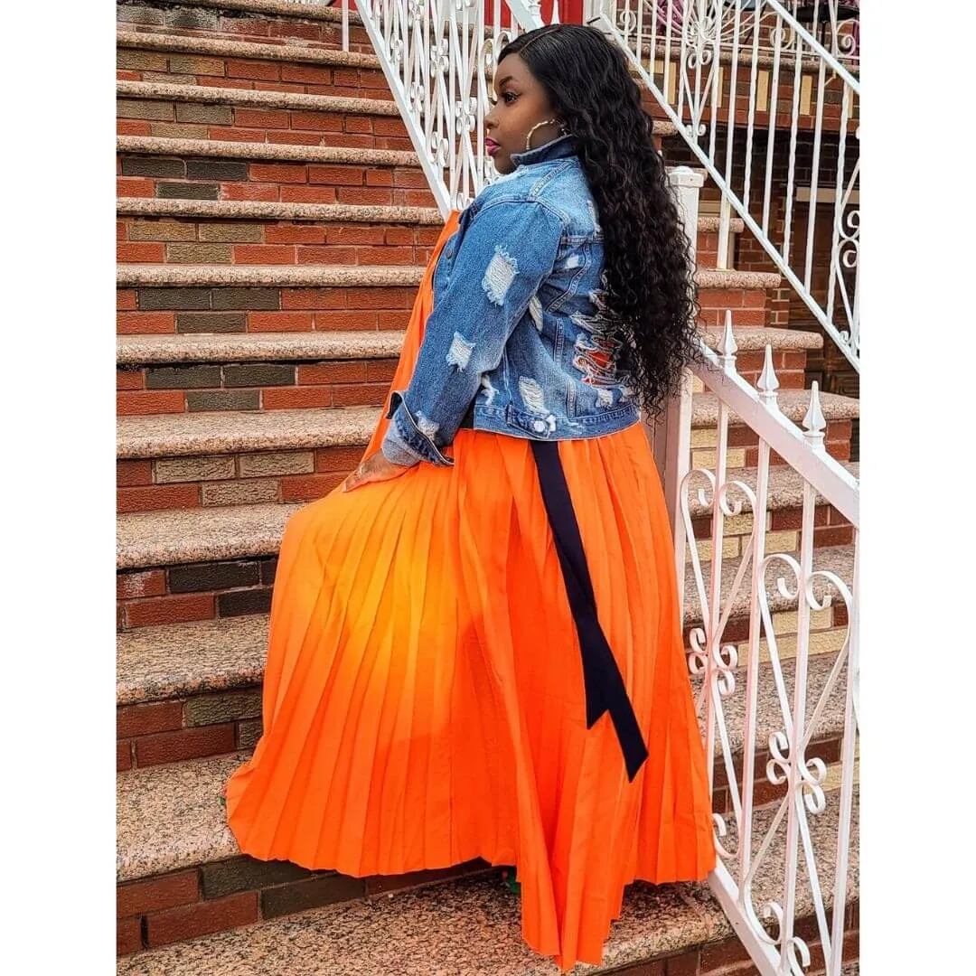 Premium Orange Juice Maxi Dress