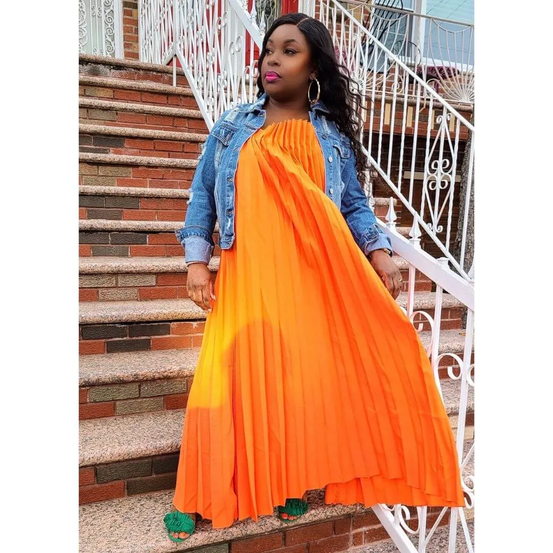Premium Orange Juice Maxi Dress