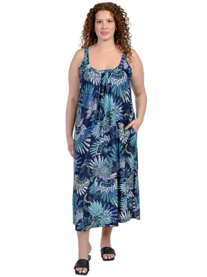 Printed long maxi dress