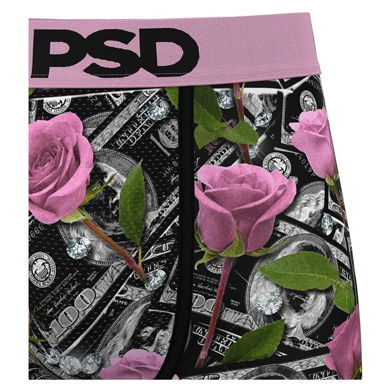 PSD Men's Multicolor Cash & Roses Pnk Boxer Briefs Extra Large Underwear - 224180034-MUL-XL