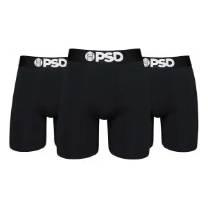 PSD Men's Multicolor Moisture-Wicking Fabric 95/5 Blk 3-Pack Boxer Briefs Large Underwear - 322180160-MUL-L