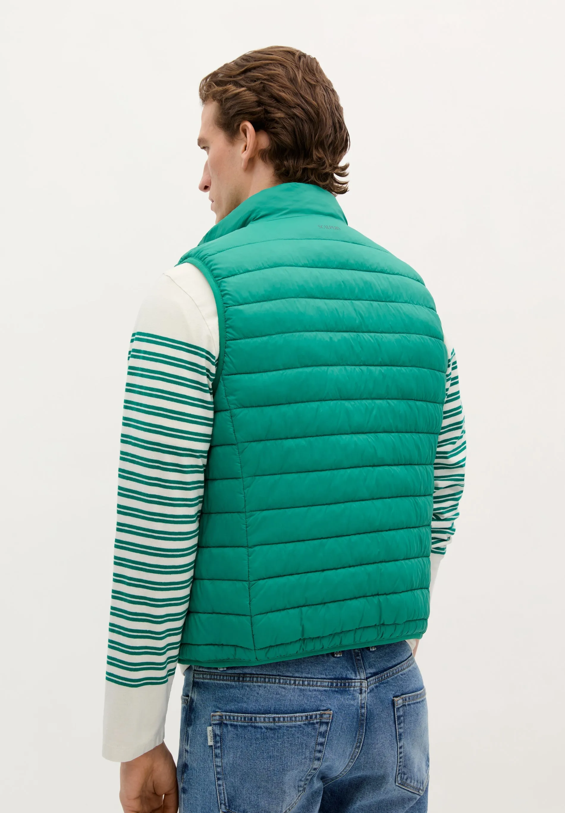 PUFFER GILET WITH SKULL PATCH