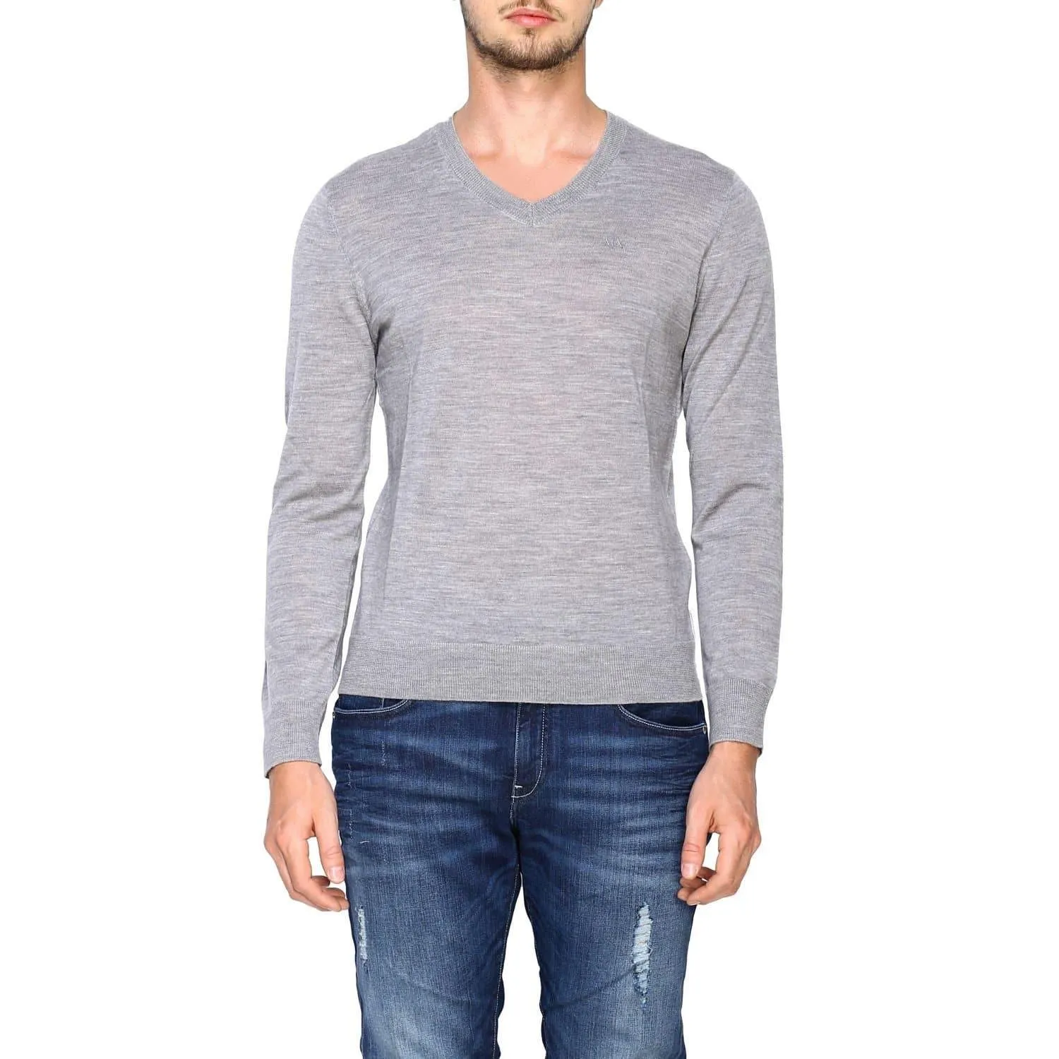 Pull col-v fini cashmere