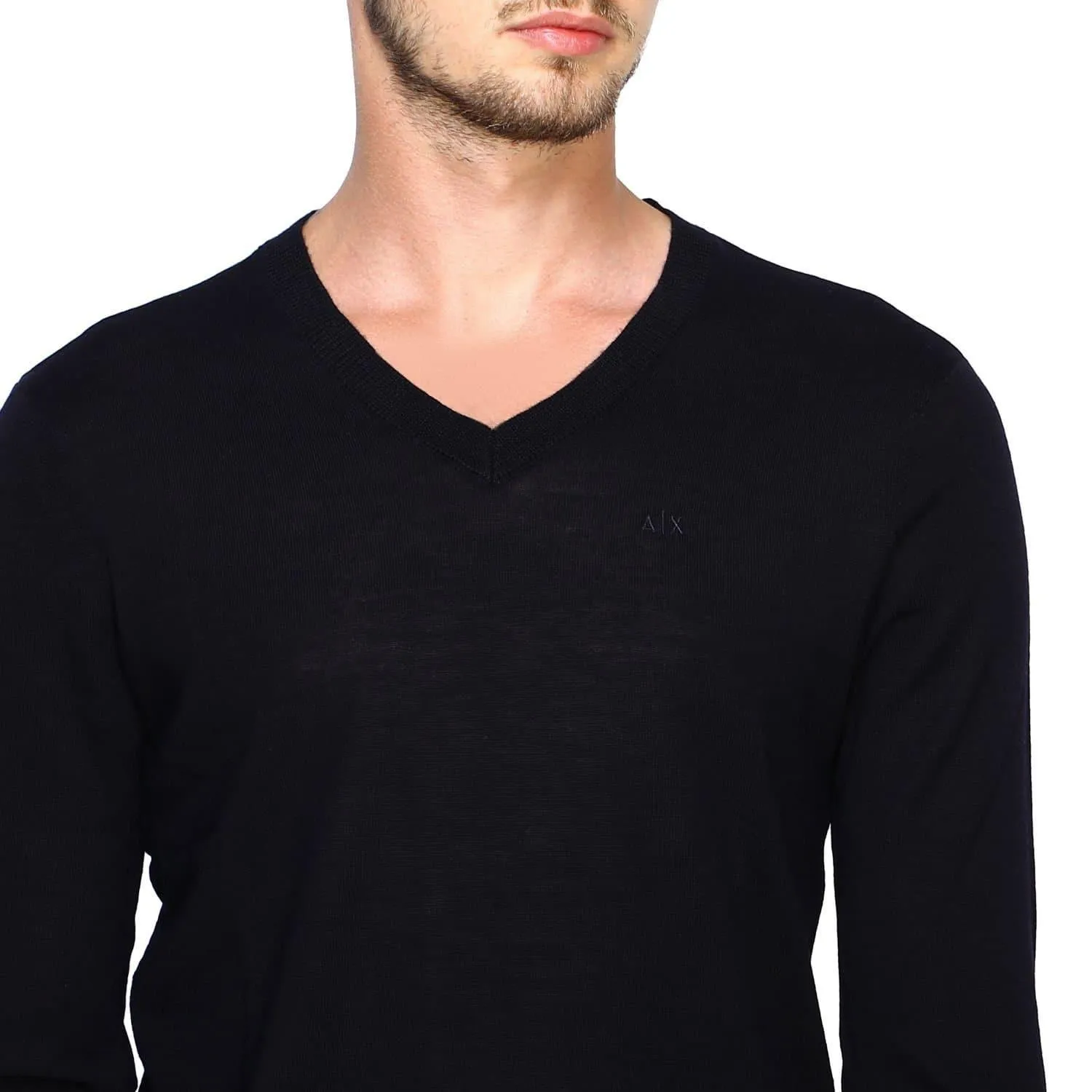 Pull col-v fini cashmere