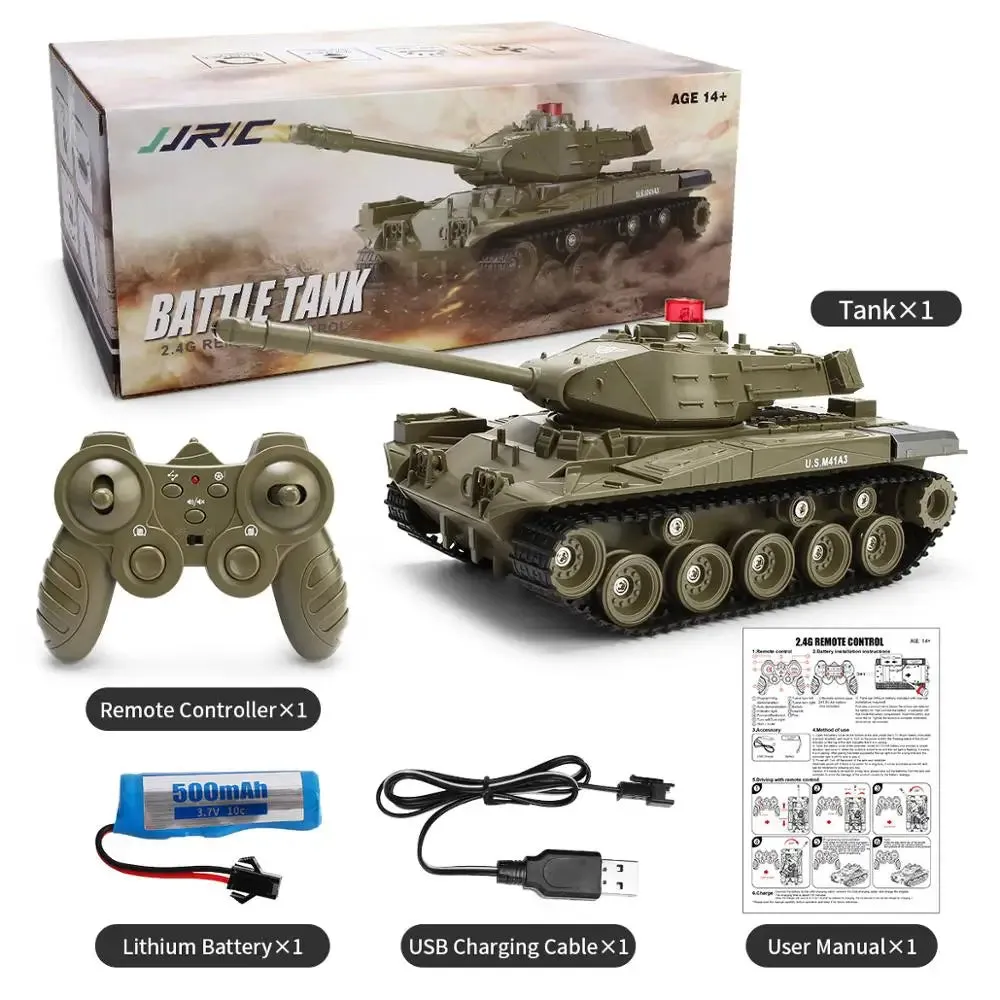 Q85 RC Tank Model, 2.4G Remote Control Programmable Crawler Tank, Sound Effects Military Tank 1/30 RC Car Toy for boys