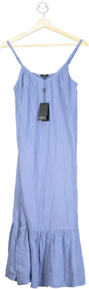 Rails Periwinkle Blue Jennica 100% cotton Double Gauze Strappy Dress UK XS