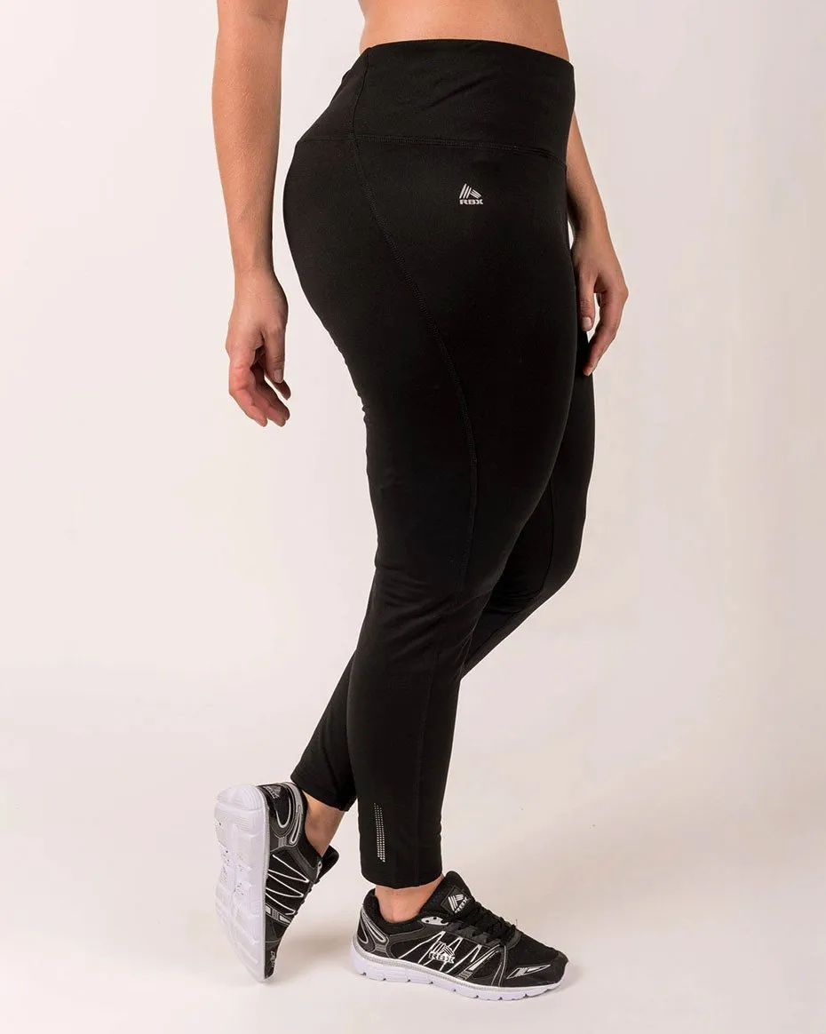 RBX Active Women's Plus Size Fleece Fitted Athletic Sweatpants Charcoal 3X