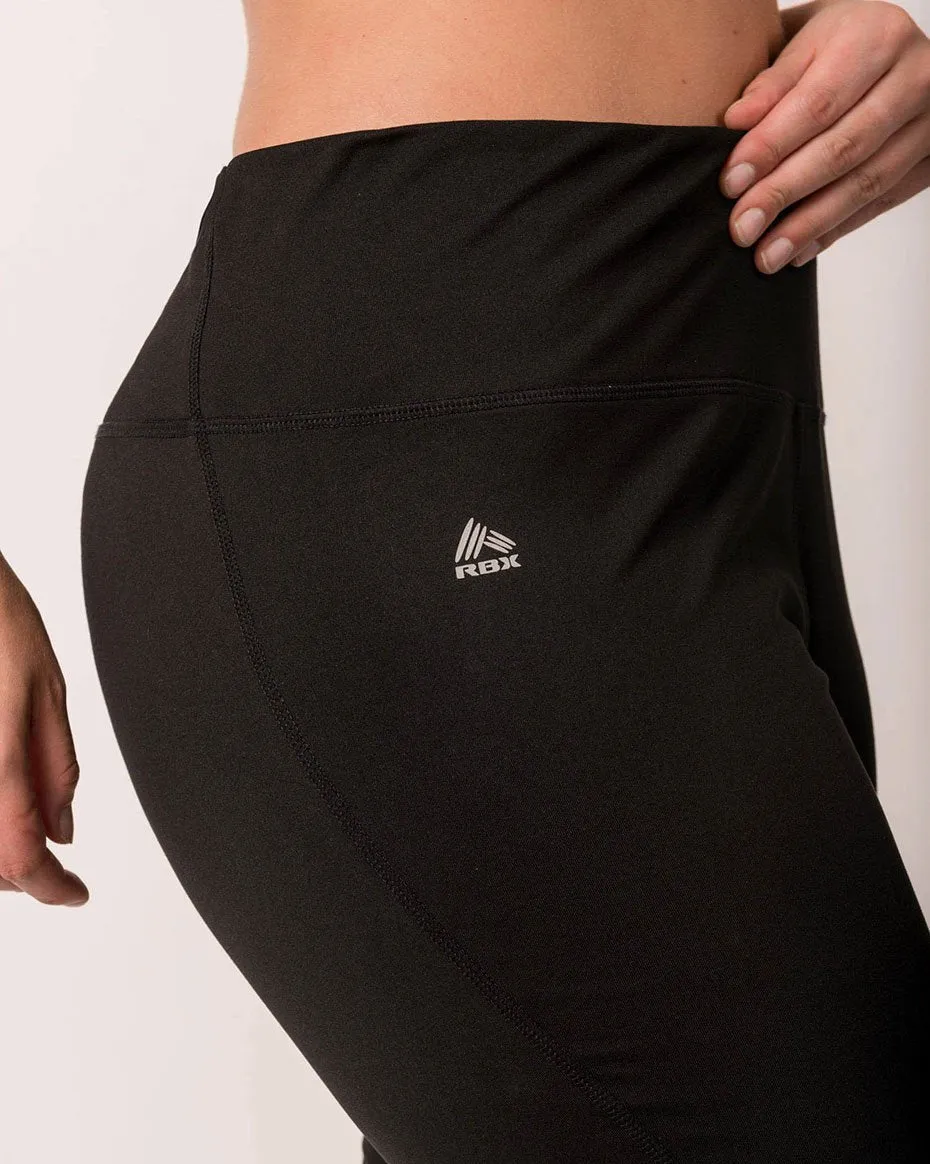 RBX Active Women's Plus Size Fleece Fitted Athletic Sweatpants Charcoal 3X