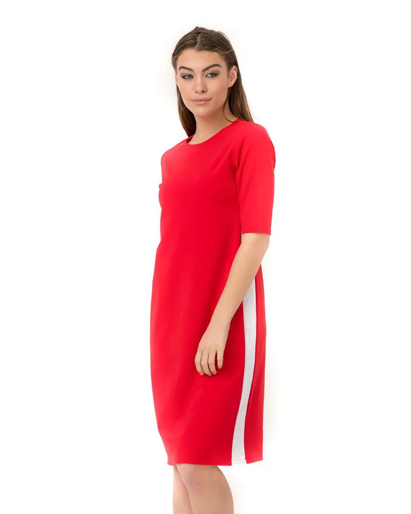 RD-R Red Racer Stripe Swim Dress