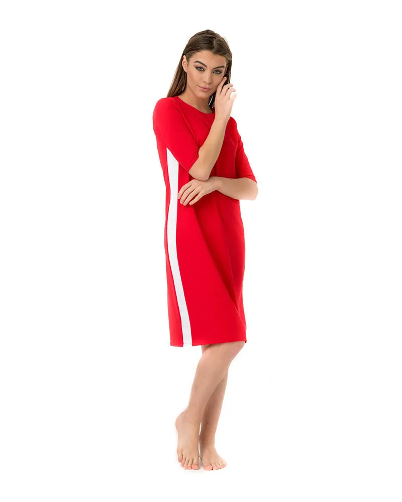 RD-R Red Racer Stripe Swim Dress