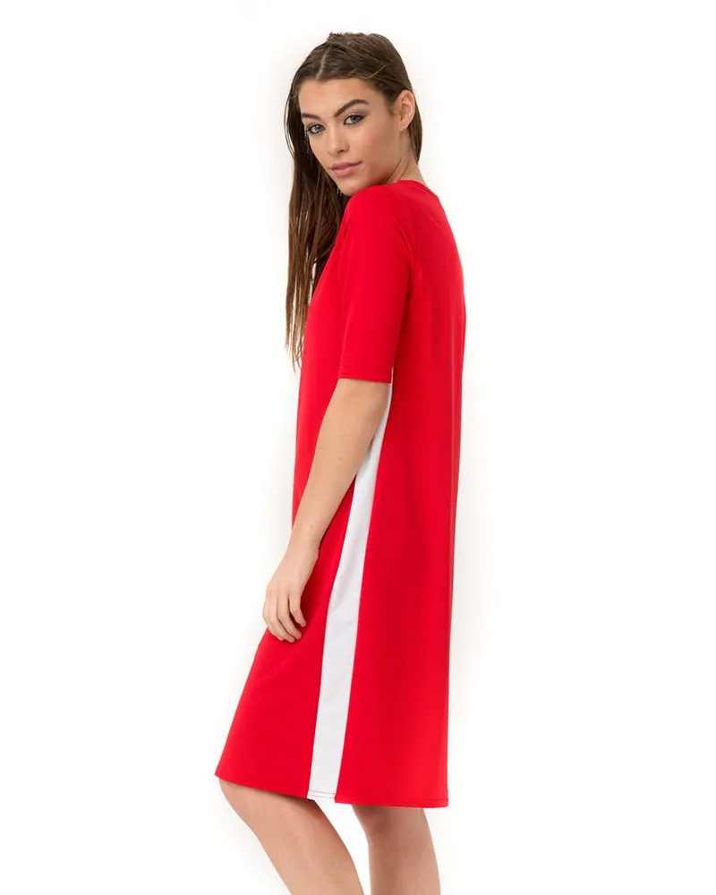 RD-R Red Racer Stripe Swim Dress