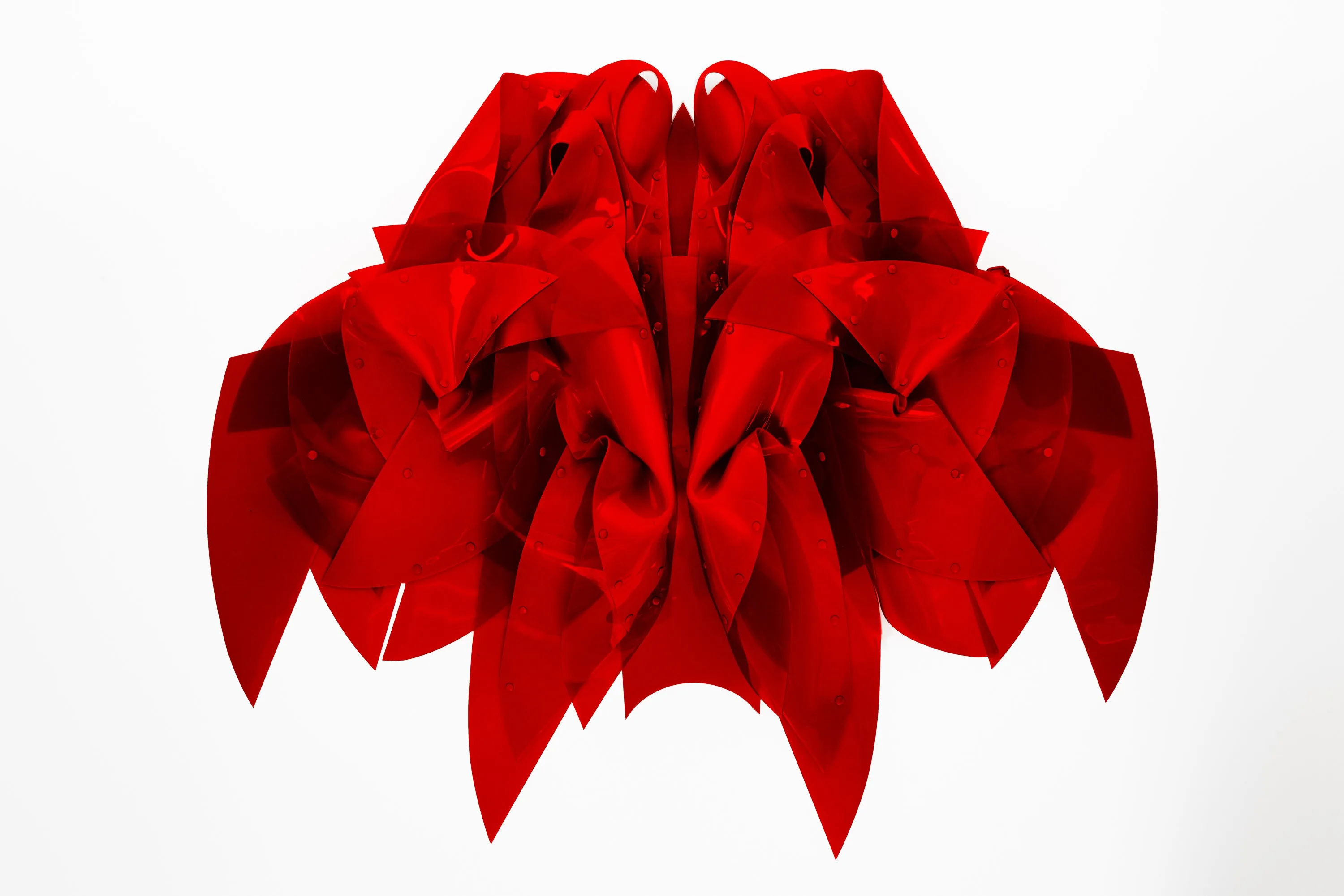 Red Sculpture Flower Dress