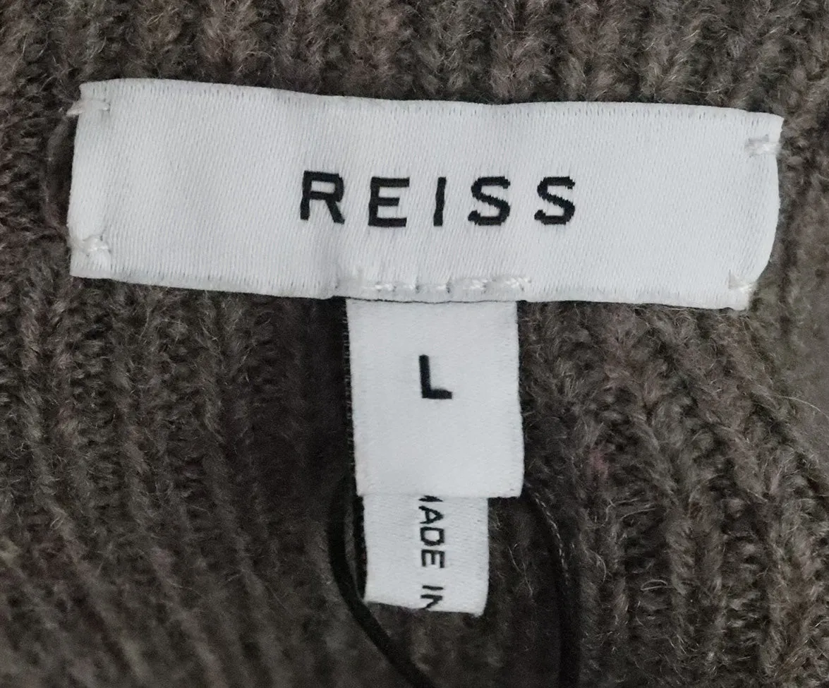 Reiss Taupe & Charcoal Cashmere Dress sz 10