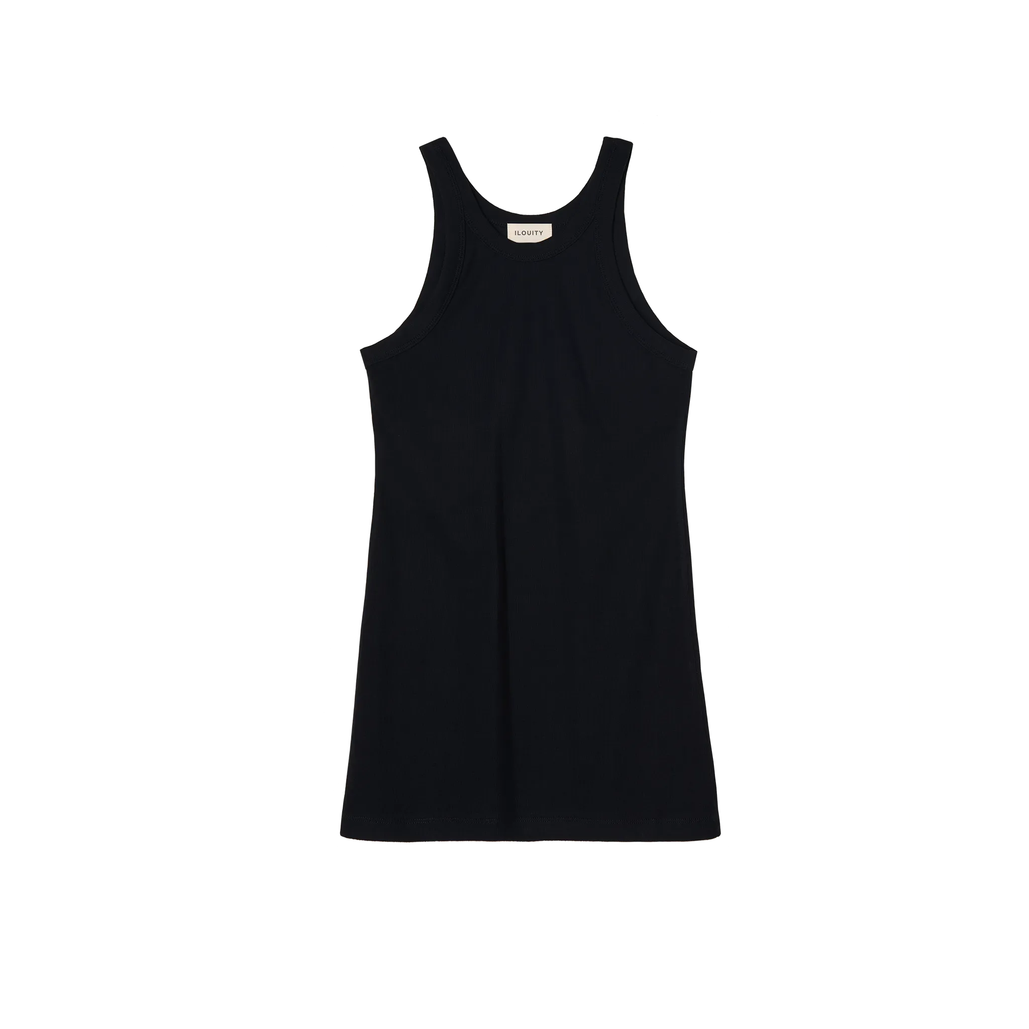 Ribbed Pregnancy Tank (Black/White/Grey Melange)