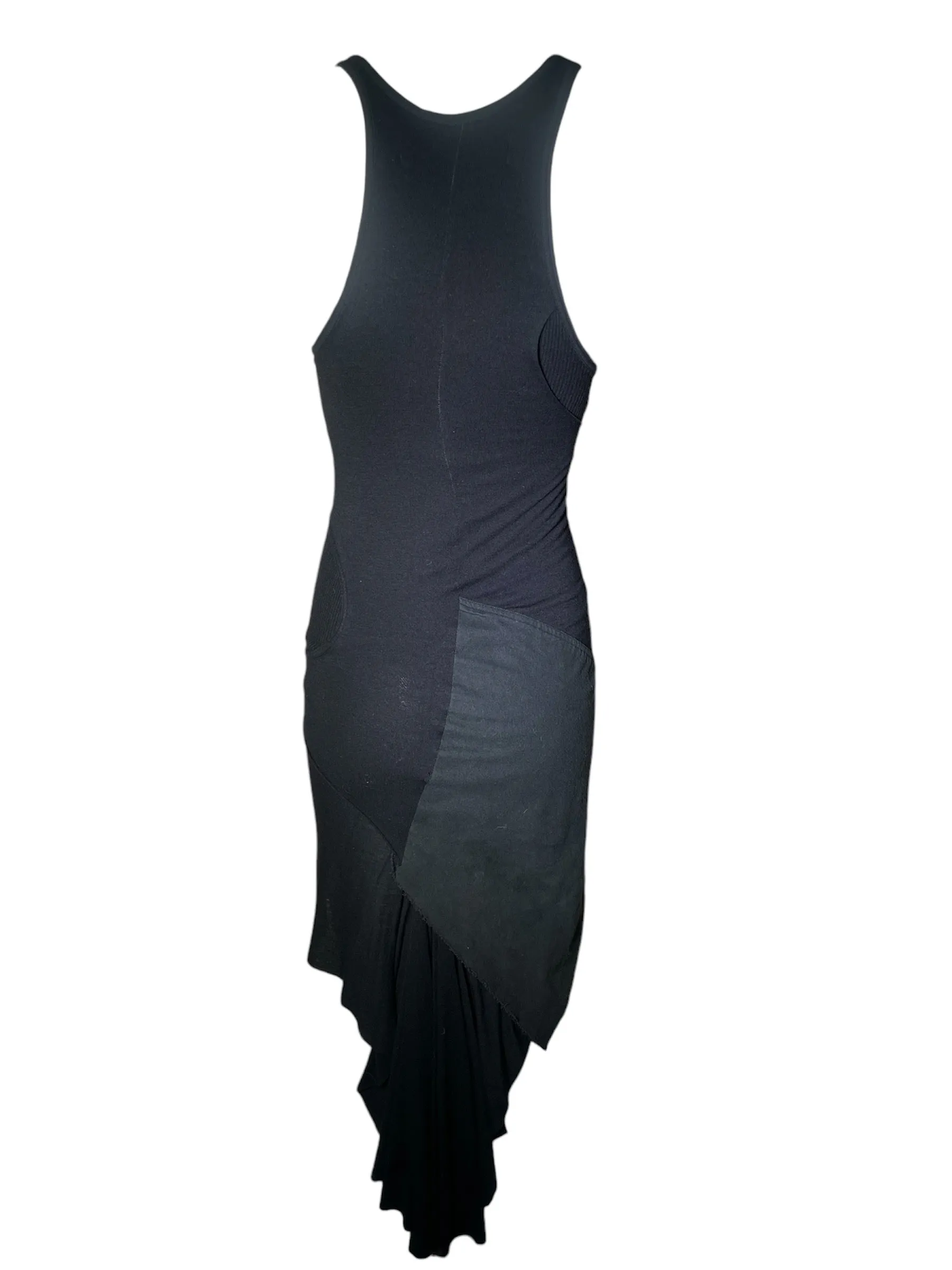 Rick Owens F/W 2003 Black Cotton Deconstructed Dress