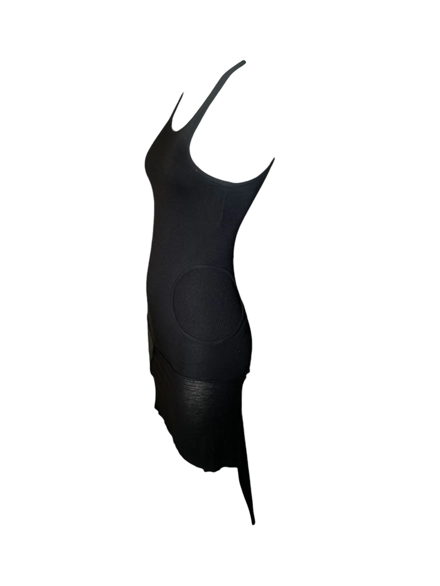Rick Owens F/W 2003 Black Cotton Deconstructed Dress