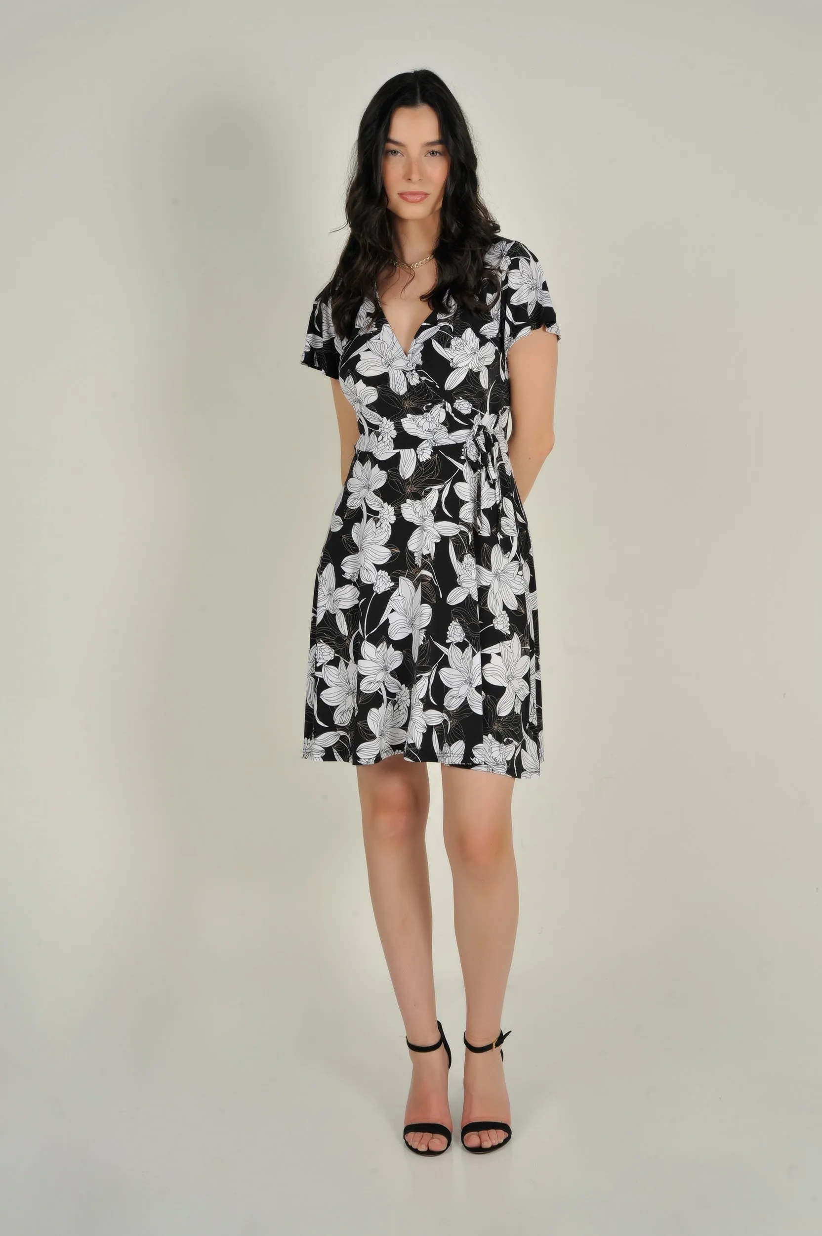 Robe courte cache-coeur - ERAM11 - (R-B14)
