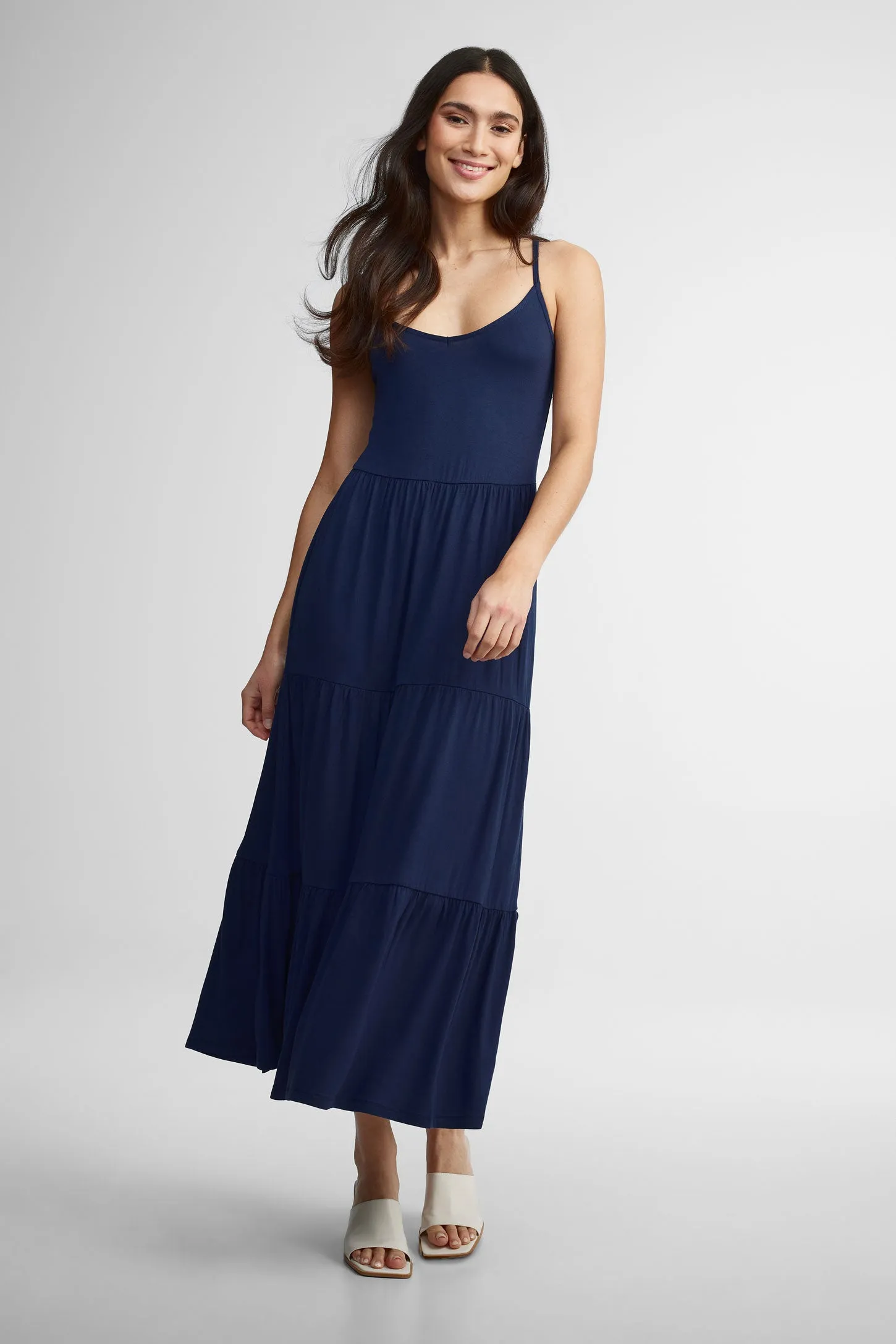 Robe maxi volants étagés - Femme